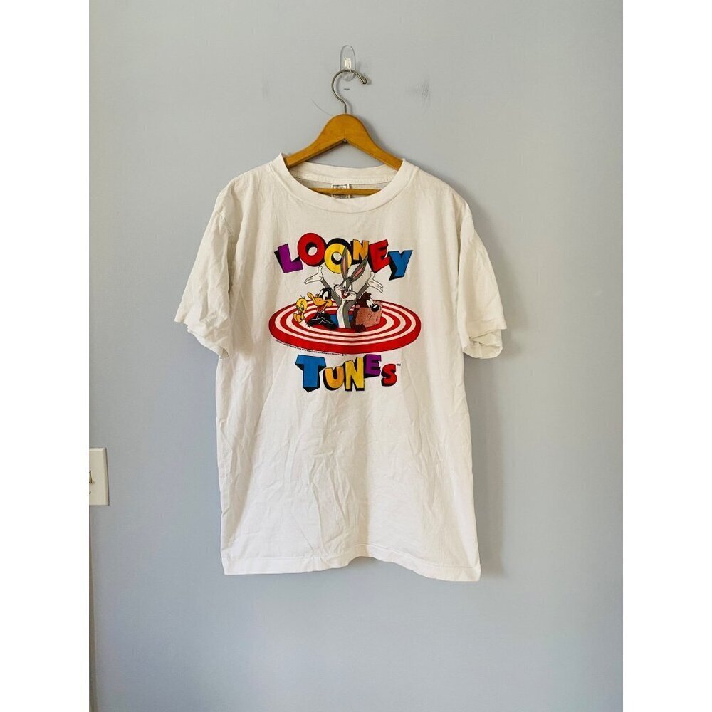 Vintage 90s Looney Tunes T-shirt, Size Large, Single Stitch, Cartoon Tee, Bugs